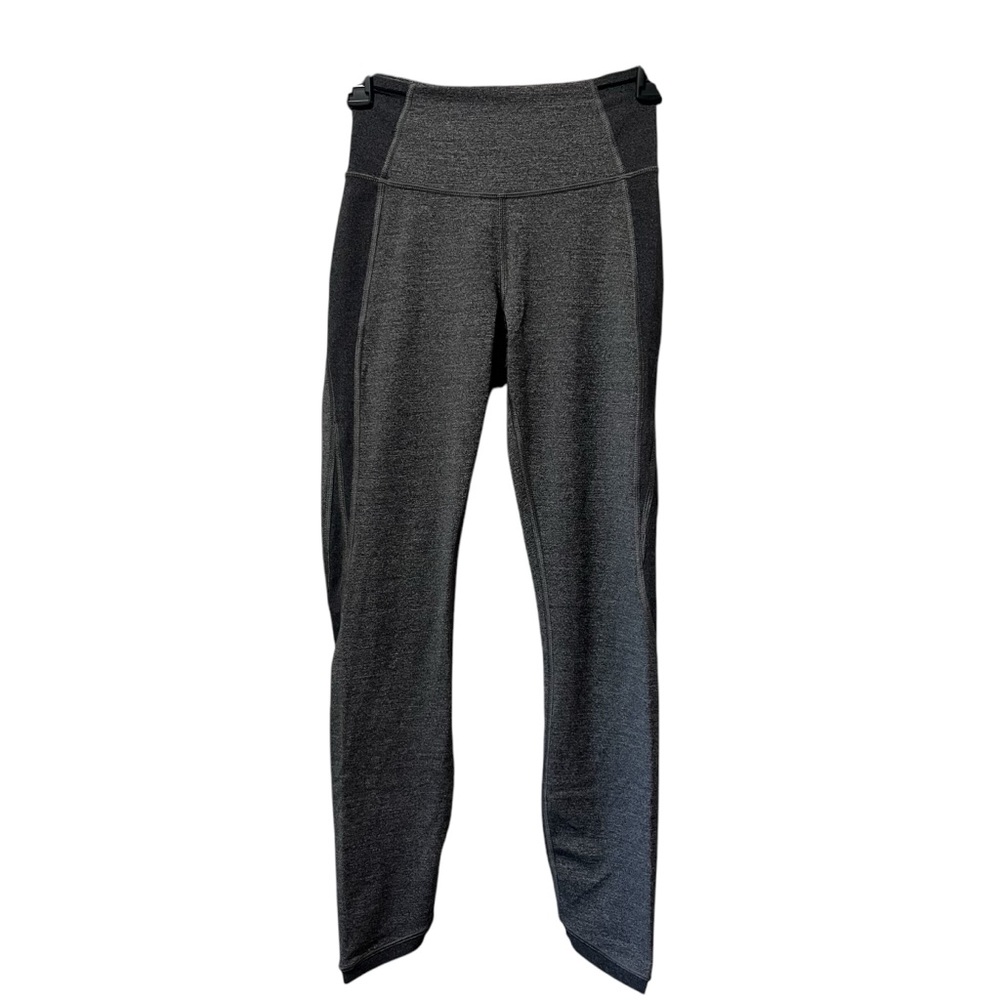Lululemon Hit It Crop Leggings Womens 4 Carbon Gray Pockets Cropped Active